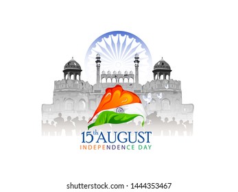 illustration of 15th August india Happy Independence Day