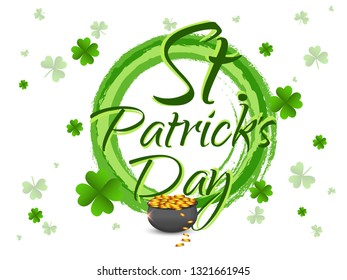 Illustration Of 17 March Happy Saint Patrick's Day Background.