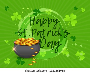 Illustration Of 17 March Happy Saint Patrick's Day Background.