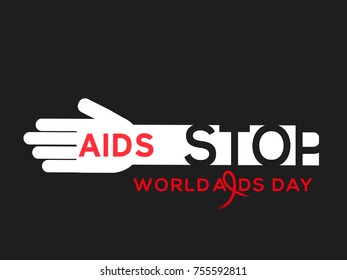 Illustration Of 1st December World Aids Day,Header or Banner Template,Easy To Edit.