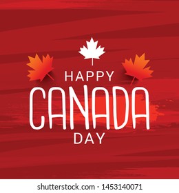 Illustration Of 1st July Happy Canada Day Background.