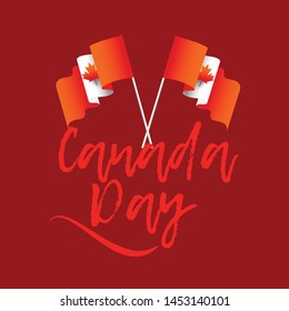 Illustration Of 1st July Happy Canada Day Background.