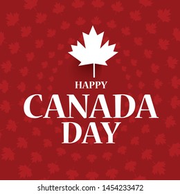 
Illustration Of 1st July Happy Canada Day Background.