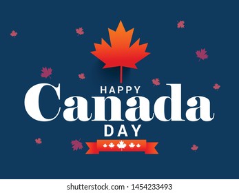 
Illustration Of 1st July Happy Canada Day Background.