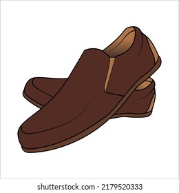 Illustration von 2 braunen Arbeitsschuhen