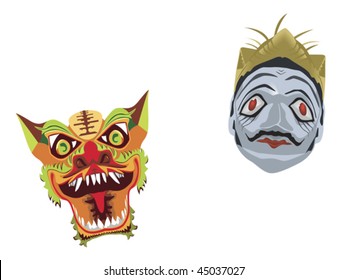 illustration of 2 face masks