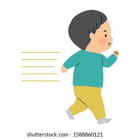 illustration of 2 years old boy
