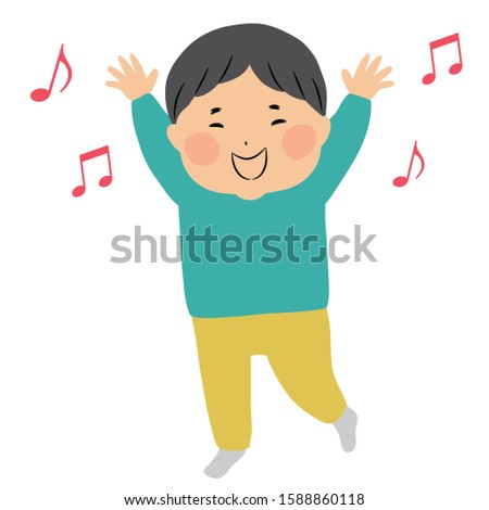 illustration of 2 years old boy
