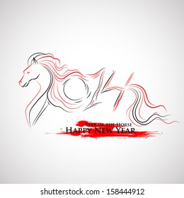 illustration of 2014 - Year of the Horse