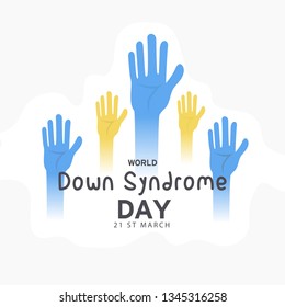 Illustration Of 21 March World Down Syndrome Day Background.