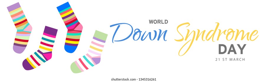 Illustration Of 21 March World Down Syndrome Day Background.