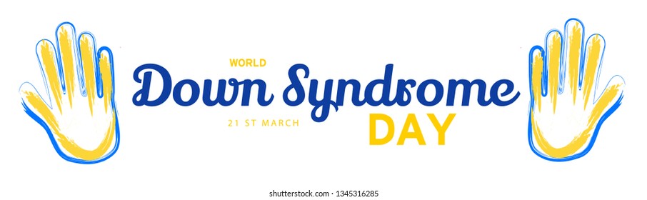 Illustration Of 21 March World Down Syndrome Day Background.