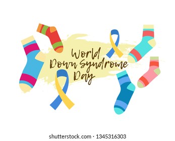 Illustration Of 21 March World Down Syndrome Day Background.