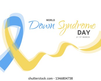 Illustration Of 21 March World Down Syndrome Day Background.