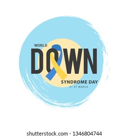 Illustration Of 21 March World Down Syndrome Day Background.