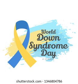Illustration Of 21 March World Down Syndrome Day Background.