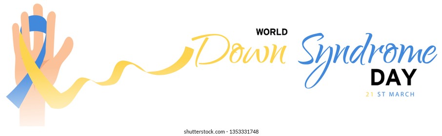 Illustration Of 21 March World Down Syndrome Day Background.