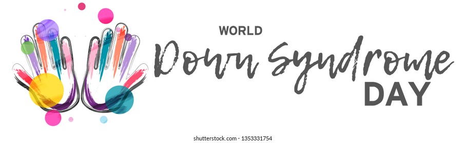 Illustration Of 21 March World Down Syndrome Day Background.