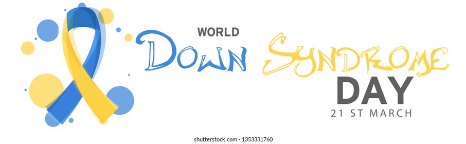 Illustration Of 21 March World Down Syndrome Day Background.