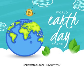 Illustration Of 22 April World Earth Day Background.