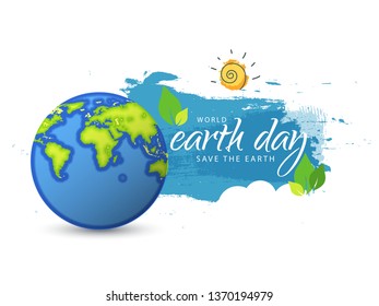 Illustration Of 22 April World Earth Day Background.