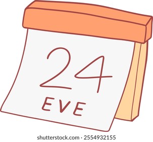  illustration of 24 Christmas Eve Hand drawn