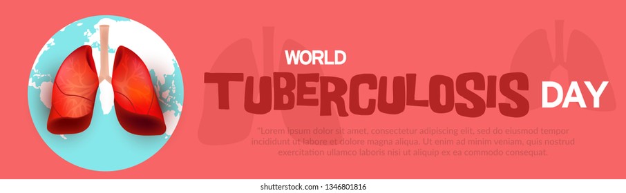 Illustration Of 24 March World Tuberculosis Day Background.