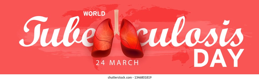 Illustration Of 24 March World Tuberculosis Day Background.