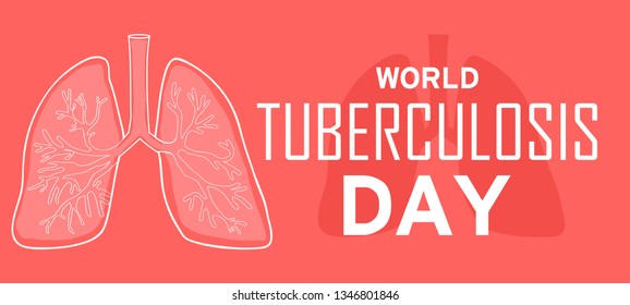 Illustration Of 24 March World Tuberculosis Day Background.