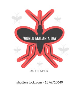 Illustration Of 25 April World Malaria Day Background.