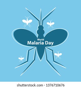 Illustration Of 25 April World Malaria Day Background.