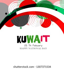 
Illustration Of 25th February Kuwait Happy National Day Background.