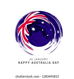 Illustration Of 26 January Happy Australia Day Background.