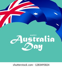 Illustration Of 26 January Happy Australia Day Background.