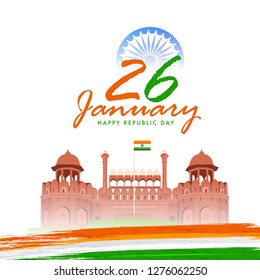 
Illustration Of 26 January Indian Republic Day Background.