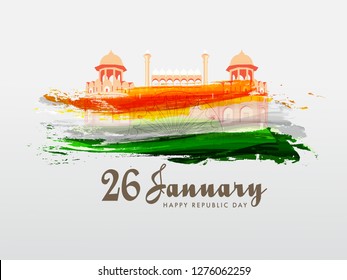 
Illustration Of 26 January Indian Republic Day Background.