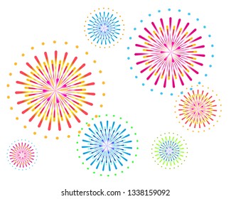  Fireworks　vector illustration.