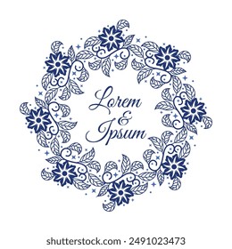 ILLUSTRATION 267 DECORATIVE ORNAMENTAL FRAME MADE WITH HAND DRAWN VINTAGE ILLUSTRATION
