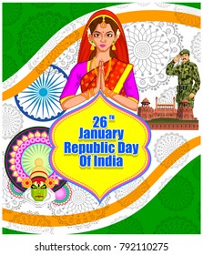 illustration of 26th January republic day of India