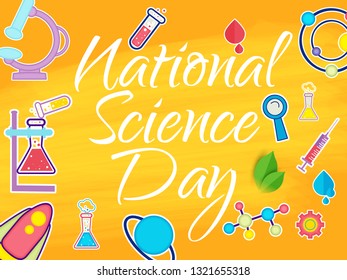 Illustration Of 28 February National Science Day Background.