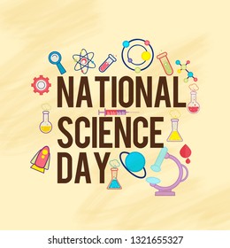 Illustration Of 28 February National Science Day Background.