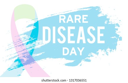 Illustration Of 28 February Rare Disease Day Background.