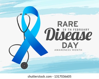 Illustration Of 28 February Rare Disease Day Background.