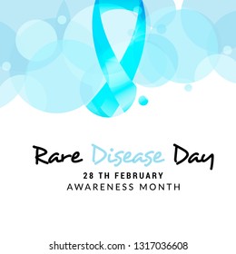 Illustration Of 28 February Rare Disease Day Background.