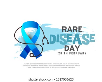 Illustration Of 28 February Rare Disease Day Background.