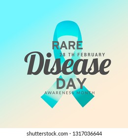 Illustration Of 28 February Rare Disease Day Background.