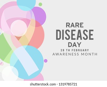 Illustration Of 28 February Rare Disease Day Background.