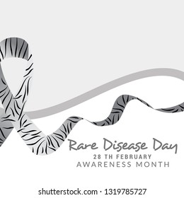 Illustration Of 28 February Rare Disease Day Background.