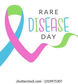 Illustration Of 28 February Rare Disease Day Background.