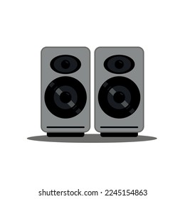 illustration 2D vector Modern speaker for computer hardewere